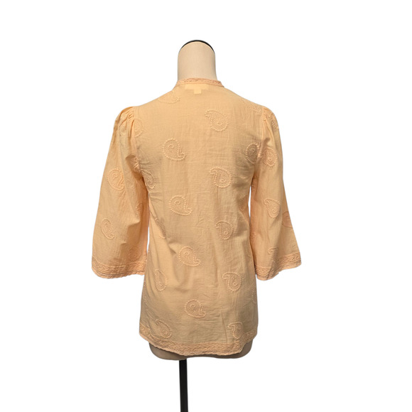 Forever That Girl Tunic Top Womens 2 Embroidered Sheer Boho Festival Peasant Blo - Picture 2 of 10